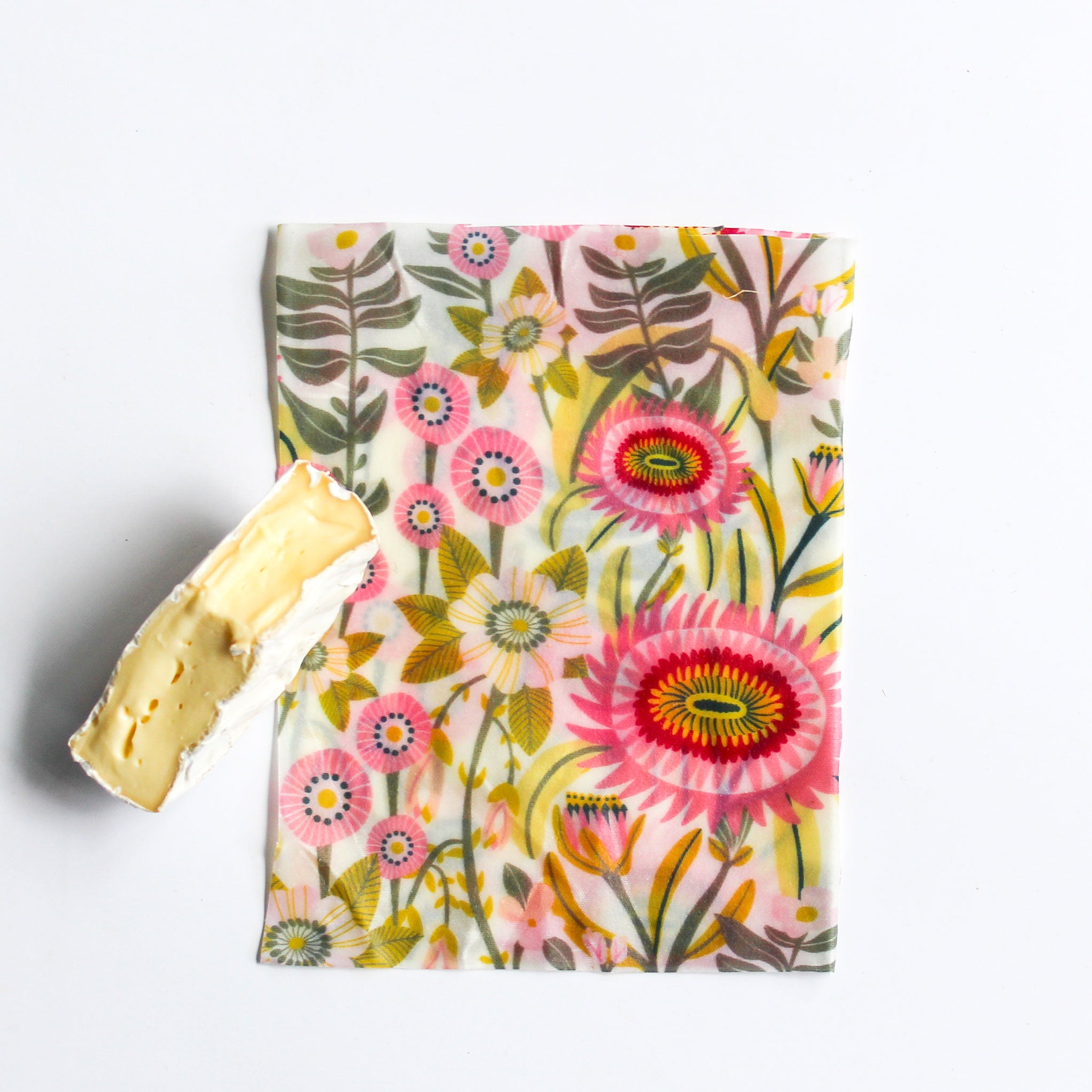 Beeswax wrap pink meadow