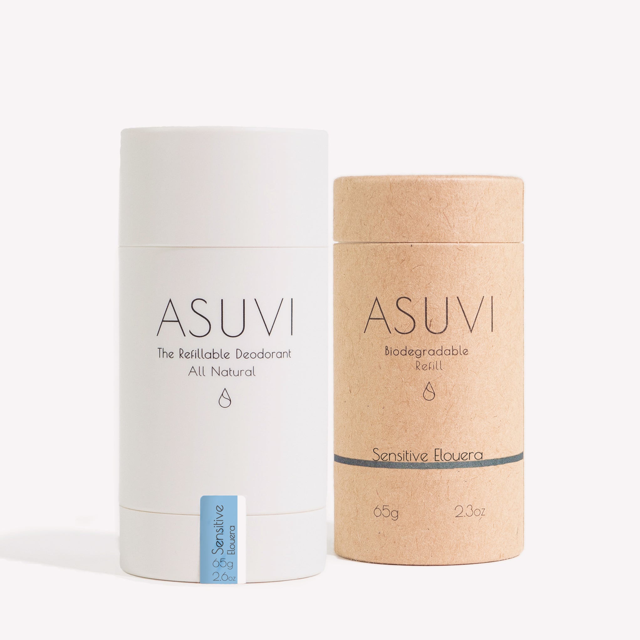 Asuvi Natural Deodorant + Refill - Sensitive Elouera