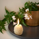 Beeswax Pine Cone Candle