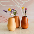 Hand Crafted Wooden Bud Vases