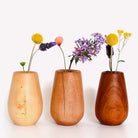 Hand Crafted Wooden Bud Vases