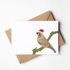 Christmas Zebra Finch Greeting Card and envelope