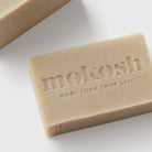 A bar of Mokosh handmade organic soap. 